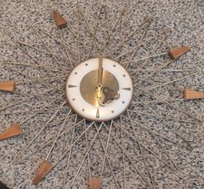 Vintage MCM HTF WELBY STARBURST CLOCK MCM picture