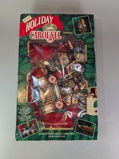 1992 Mr. Christmas Holiday Carousel Music Lights 6 Horses Animated Tested Works picture