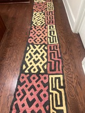 genuine 9 feet African (Congo) Kuba Raffia cloth fabric, natural woven handmade picture