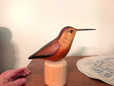Jim & Pat Slack American Woodcock Hand Carved Painted Wood Bird Decoy Signed picture