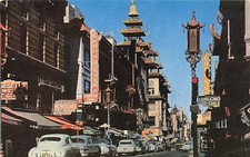 Postcard CA: Grant Avenue, San Francisco Chinatown, San Francisco 1950's picture