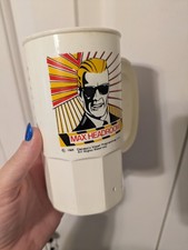 Vintage 80s Max Headroom Cup Plastic Mug picture