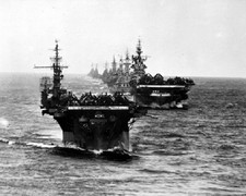 US Aircraft Carriers Task Group 38.3 South Pacific 8x10 World War II 2 Photo 590 picture