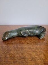 Soapstone Inuit Seal Hand Carved Figurine From Canada Signed & Dated 1978 7