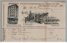 1907 Billhead Billhead FRANK H. LESTER Bananas New York, Ephemera picture
