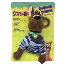 Blockbuster Exclusive Vintage 2001 WB Scooby-Doo Plush Clip-On Keychain NEW NOS picture