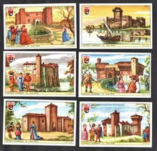 Castles Of Lombardi Italy Rare Lavazza Coffee Card Set 1950s Chateaux Casteli picture
