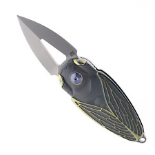 Rike Knife Cicada Folding Knife Dark Gray Handle M390 Plain Edge RK-Cicada-DG picture