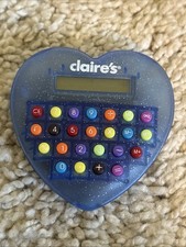 Vintage Y2K Claire’s Translucent Purple Glitter Jelly Calculator Working -Retro picture