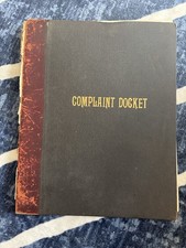 1910-1911 NJ Criminal Complaint Docket Court Ledger Assault Knife Axe Antique picture