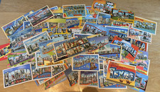 Lot of 100+ Random Large Letter Greetings Linen Postcards - No Duplicates picture