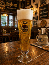 Vintage Warsteiner Premium Verum Rastal 0.3L German Pilsner Beer Glass Gold Rim picture
