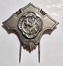 Vintage Saint Christopher Metal Car Visor Pin, Catholic Art Deco,  Automobilia picture