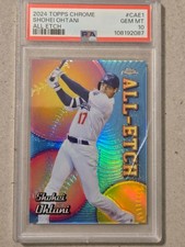 2024 TOPPS CHROME SHOHEI OHTANI ALL ETCH INSERT REFRACTOR PSA 10 GEM MINT picture