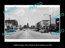 Dublin Georgia View Of Jackson Street C1954 Large Historic Old Photo picture