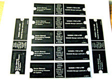 10 vtg. VERSO #700 TO 900/Texaco Meropa Lubricant 2 Service Plate TAGS /ALUMINUM picture