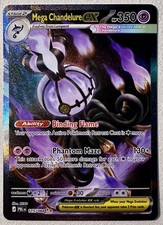 Pokemon TCG mega Chandelure ex 115/084 Me05: Pitch Black Holo English-NM picture