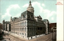 City Hall Baltimore Maryland  architecture ~ c1910 vintage postcard picture
