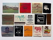 Vintage Circa 1960s Lot of 14 Restaurant Matchbooks, All USA, All Unstruck picture