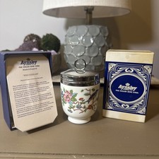 AYNSLEY Pembroke Bone China Egg Coddler Made In England  In Original Box Vintage picture