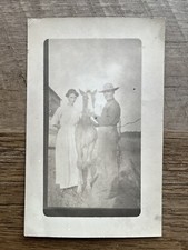 1913 Jake, Emma & Horse, Shakopee, MN - Antique Real Photo Postcard RPPC picture
