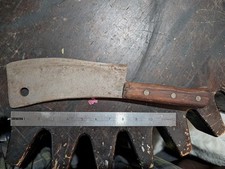 Antique Wm Beatty & Son Chester PA 9 Meat Cleaver Cast Steel 1800s Butcher Knife picture