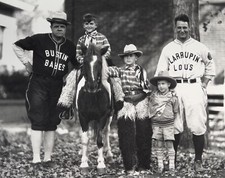 Babe Ruth & Lou Gehrig With Pony & Kids, Sioux City, Iowa, 1927, Reprinted 1988. picture