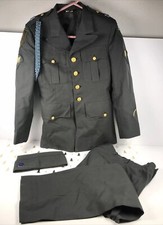VTG US Army Dress Green Uniform Coat Patches, Ribbons, NSN 8405-01-105-6095 36S picture