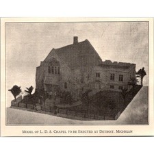 LDS Chapel Model To Be Erected Detroit MI 1928 Salt Lake City UT Clipping SAI6-6 picture