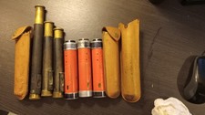 Antiqu Surveyor's Level Scope w/Leather Sheath picture