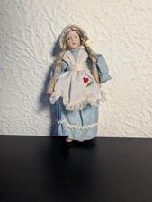 🇳🇱 Vintage Dutch Girl Porcelain / Blue Floral Dress 🌷 picture
