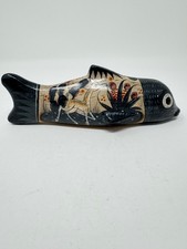 RARE VTG MEXICAN TONALA BURNISHED POTTERY FISH picture