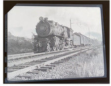 1945 PRR #1142 E6s 4-4-2 Atlantic Steam Train Clifton PA 3x4 Photo Negative picture