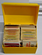 VTG 1971 Betty Crocker Recipe Card Library Bright Yellow Box VG w/Index Card picture