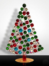 Czech XXXL Huge Rhinestone Xmas Tree 26 cm / 10.5 in Decoration  picture