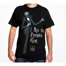 Disney Nightmare Before Christmas -The Pumpkin King Men's T-Shirt Black Medium picture
