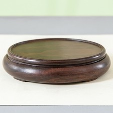 16cm Solid Wood Teapot Figure Buddha Vase Base Ebony Wood Carving Bracket picture