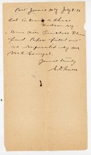 1896 Port Jervis NY Letter to Col. C. G. B. Chase Signed S.D. Lake, McGonigal picture