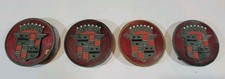 OEM 1940s CADILLAC  Round Red Wheel Center Hubcap Cap Medallion Emblem Set Of 4 picture