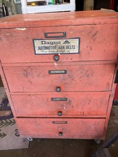 1960’s Dayco Fan Belt Cabinet Antique Vintage Collectible picture