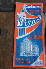1938 San Francisco Road Map Hotel Keystone Golden Gate International Exposition picture