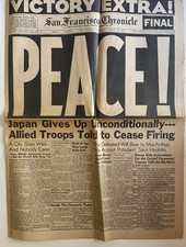 1945 San Francisco WWII Newspaper, Chronicle  - 