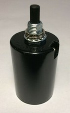 New Phenolic Bakelite 2 Piece Bottom Husk Socket, On/Off Turn Knob, Medium Base picture