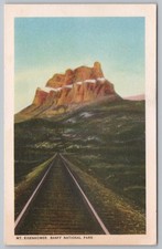 Vintage MT. EISENHOWER Banff National Park Railway Postcard Byron Harmon UNP picture
