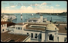 Cuba Habana Bay Entrance Government Buildings Moro Castle Posted 1925 Postcard picture