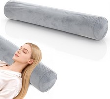 Round Body Pillow Cover, 7.9 x 47Inch/20 x 120cm Bolster Standard, Gray  picture