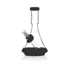 GRAV Deco Beaker Water Pipe w/ Silicone Protection - Black picture