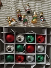 Old world Christmas Hanging Glass Ornaments Multicolor Mini 18 piece set picture