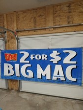 Vintage 1998 USA Olympics Team Banner Sign Display Store Advertising Big Mac  picture