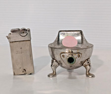 Lot of 2: ASR Corp. 146973 Collectable Vintage Lighters Rhodium Finish, 1940-50s picture